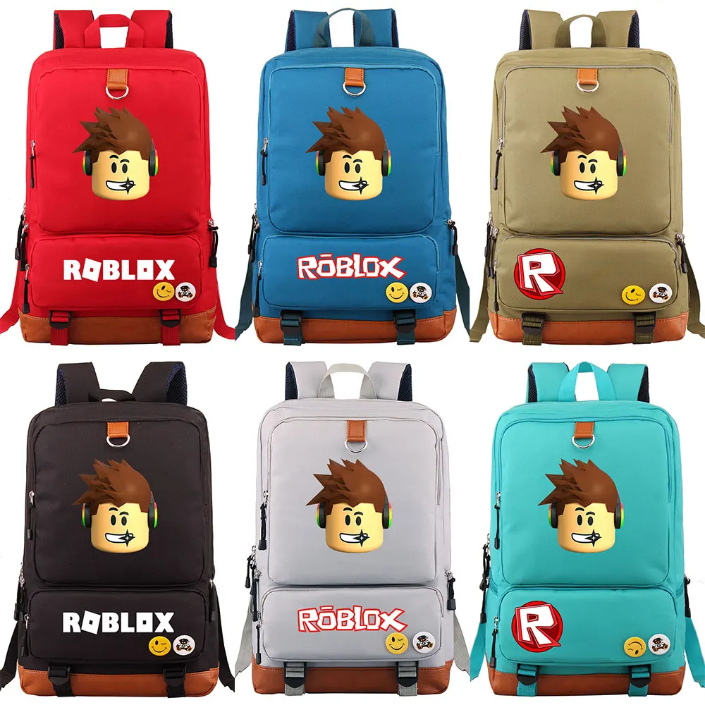 

Multicolour Games Roblox Cartoon Head Boy Girl School bag Women Bagpack Teenagers Schoolbags Canvas Men Student Laptop Backpack