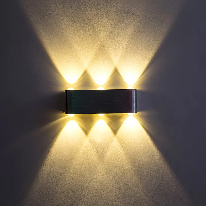 

Indoor Triangle Colorful Wall Lights 6W 8W Aluminum Alloy Modern LED Wall Lamp 180x60x30mm AC90-260V ART Decorate DIY Home light