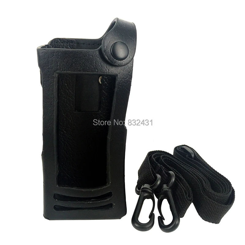 Cowhide Leather Protective Sleeve Bag Case for Motorola XIR P6600 P6620 P8268 P8260 Walkie Talkie 1