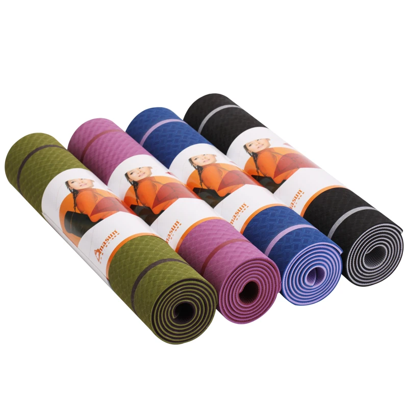 Dimason for beginners TPE yoga mat 6mm lengthen the padded fitness mat to widen the non