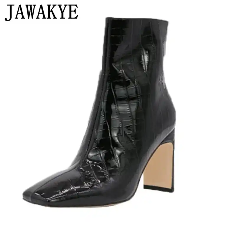 black crocodile boots womens