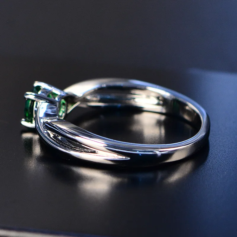 PANSYSEN сапфировое Серебро 925 кольцо ювелирные изделия Ringen 5 мм Diamond для женщин Свадебные Кольца из стерлингового серебра 925 для