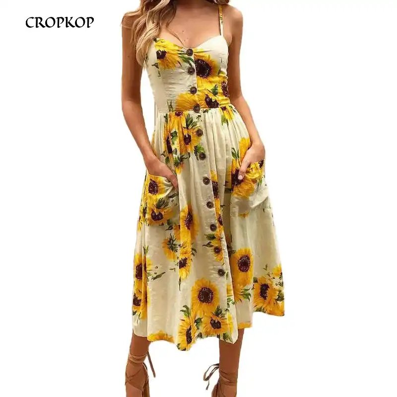 womens sunflower dress