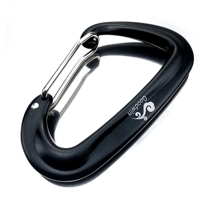 

Goodwin 12kN Heavy Duty Small D Shape Aluminium Carabiners, Lightweight Wiregate Nonlocking or Screwgate Locking Caribeaner Clip