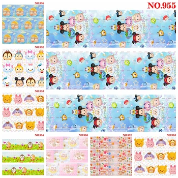 

NEW sales 50 yards cute cartoon tsum-tsum ribbon printed grosgrain ribbons free shipping