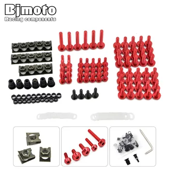 

Bjmoto For Yamaha YZF R1 R3 R6 R25 mt03 mt25 mt09 mt07 Kawasaki Honda Universal motoCNC Aluminum Fairing Bolts screws