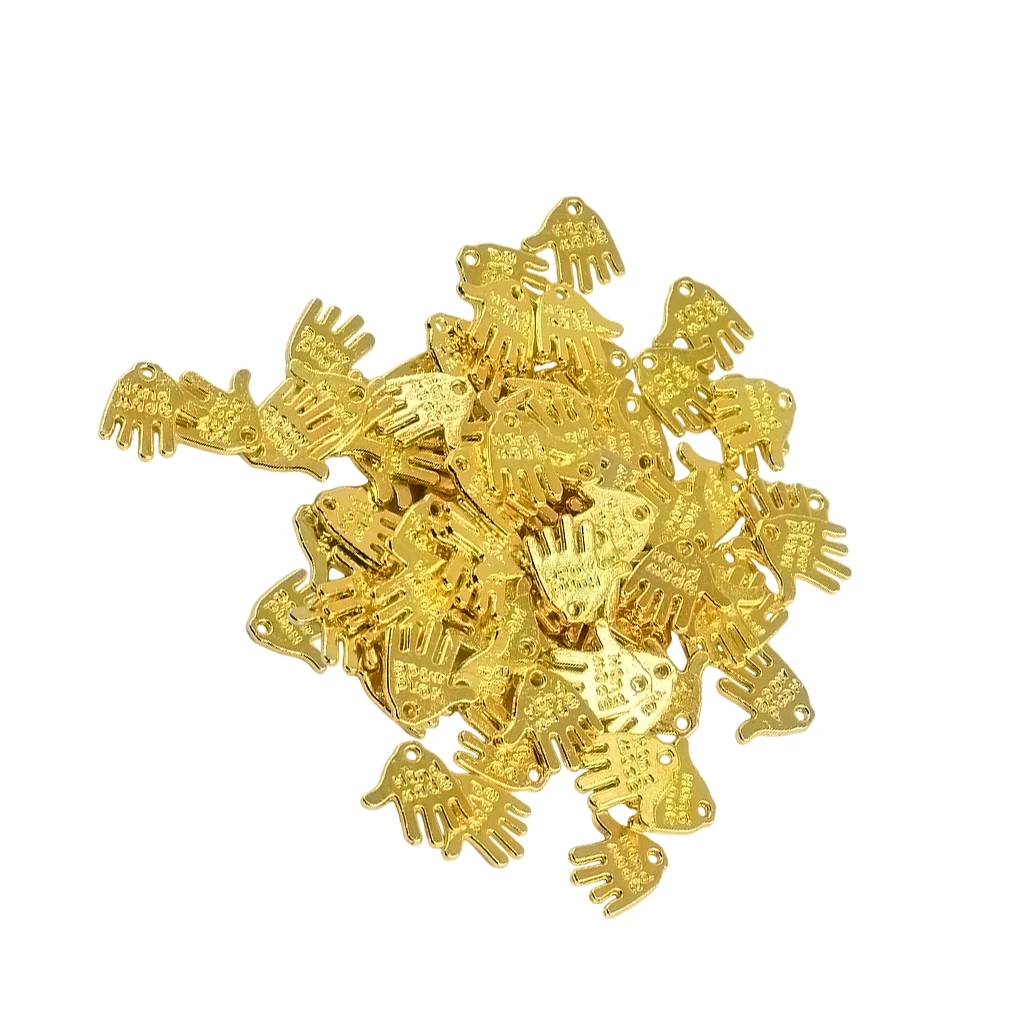 50 Pieces Hand Made Label Hand Finger Shaped Charms Pendant DIY Jewelry Findings 