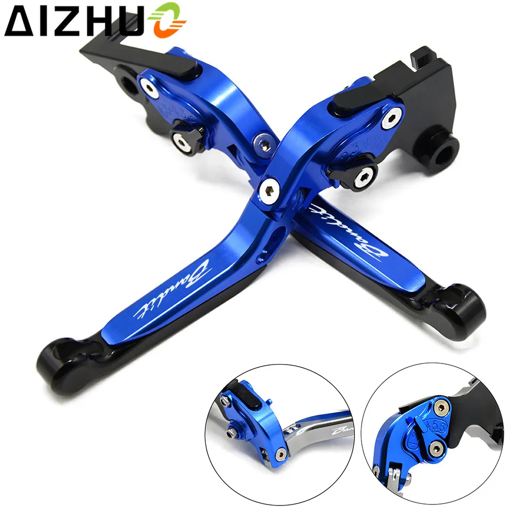 With Bandit LOGO Motorcycle Clutch Brake Lever Aluminum Extendable Adjustable For Suzuki Bandit 1200 1996 1997 1998 1999 2000
