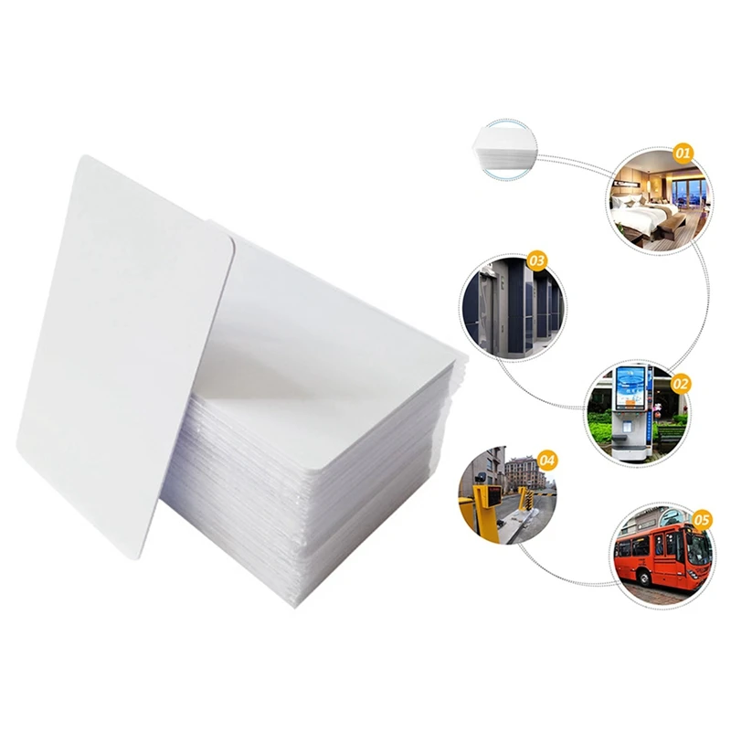 

IC White Card Access Control IC Card 13.56Mhz Attendance IC Card Teacher Card Compatible With S50 Sensor