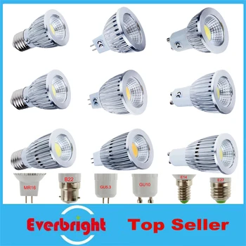 激安 超高輝度cob GU10 Led 5 ワット 7 ワット 9 ワットled電球 60 角調光E27 E14 GU10 MR16 Ledスポットライトウォームホワイトクールホワイト