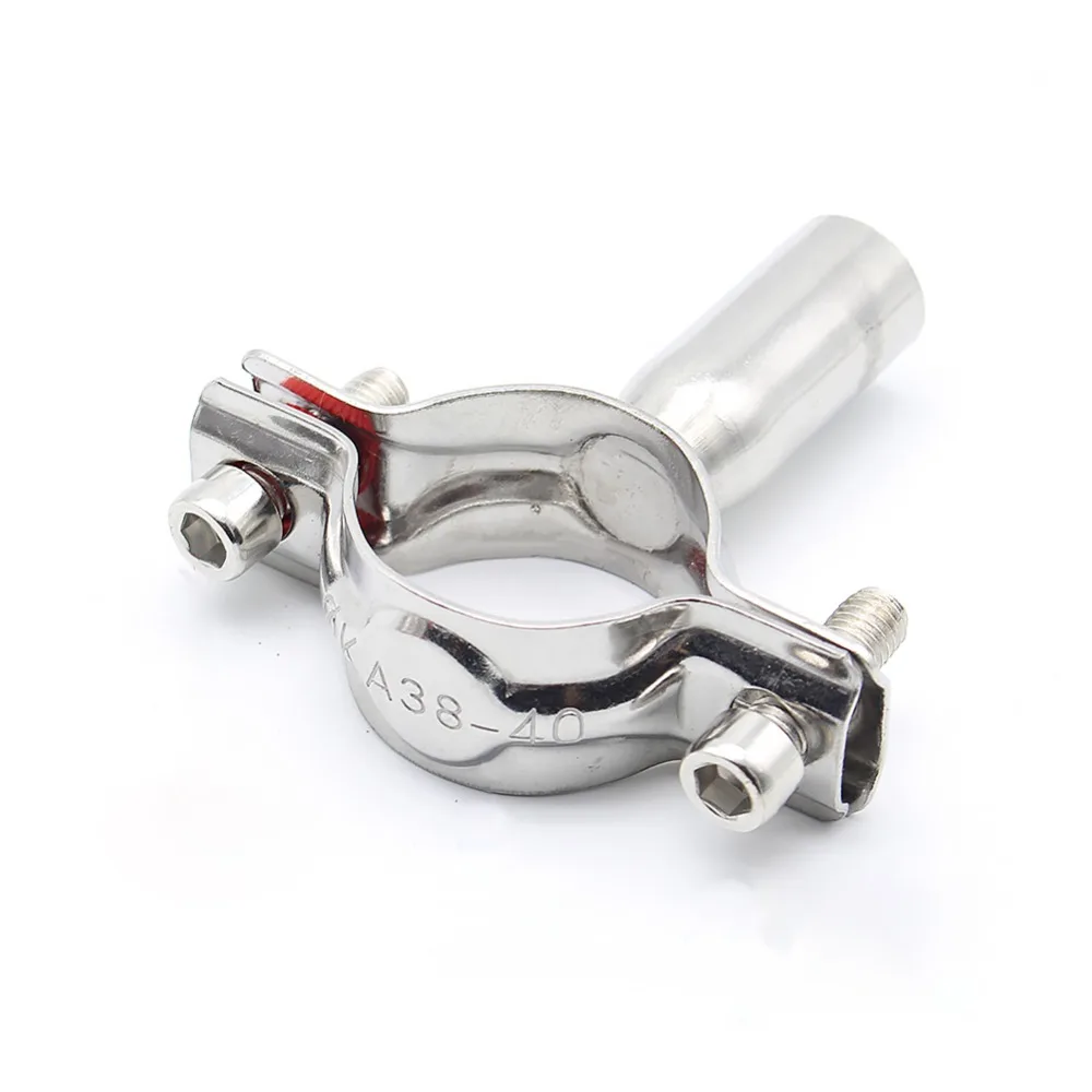 

2Pcs 304 Stainless Steel Embrace Hoop Welded pipe Circular Hose Clamp Bracket Suspension Pipe Clips Fasteners Tube Installation