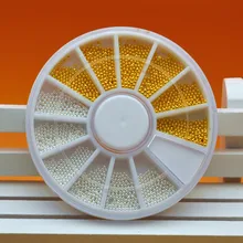 3D Металл Серебро Золото Крошечные Круглые бусины Икра Кристалл Стразы DIY Дизайн ногтей Советы украшения телефона маникюрные инструменты колеса ювелирные изделия