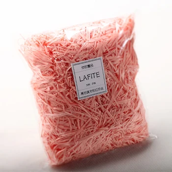 

Free shipping 100g/lot champagne color Natural lafite grass shredding creative candy box gift box filler wedding supplies