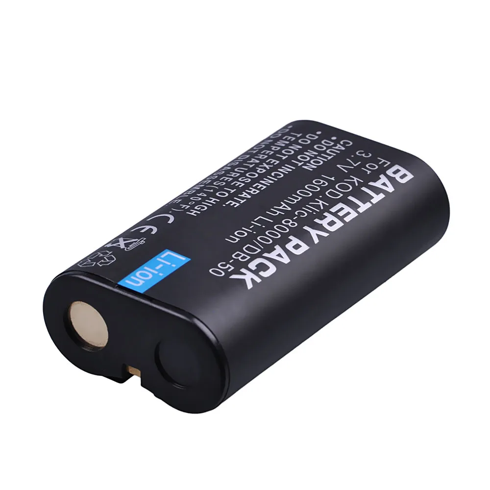 Литий-ионный аккумулятор DuraPro 1600mAH KLIC-8000 KLIC 8000 DB-50+ зарядное устройство USB lcd для цифровых камер KODAK Z612 Z712 Z812 IS Z1085