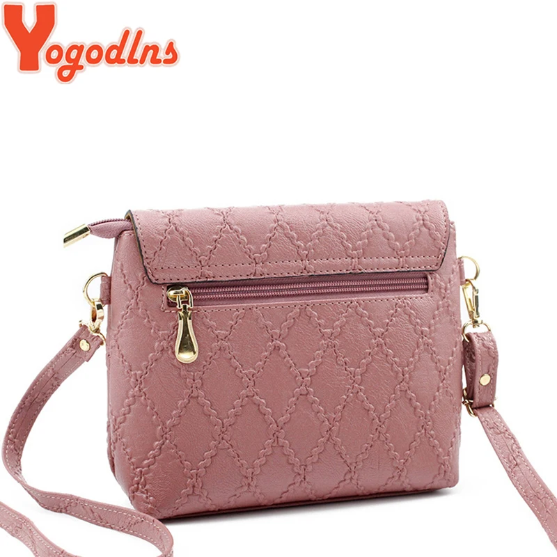 Yogodlns النساء بو الجلود رفرف حقيبة ساعي رقة صغيرة قلادة حقائب بسيطة نمط حقائب كتف Crossbody حقيبة مخلب محفظة