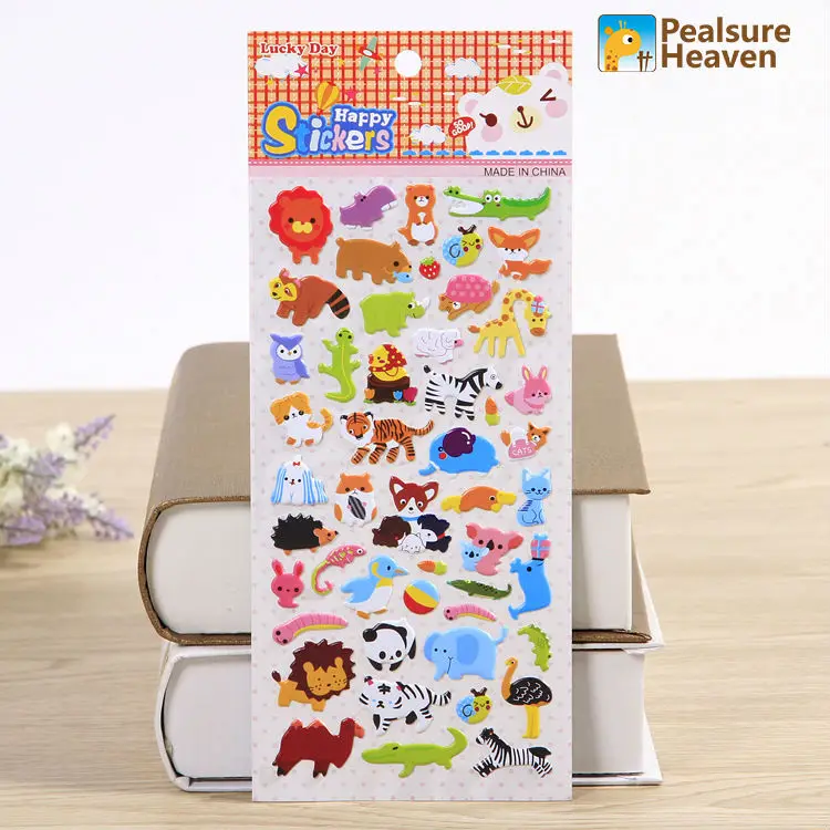 1 sheet zoo tiger PVC kawaii animal stickers album diary Notebook DIY paper decorative sticky sticker