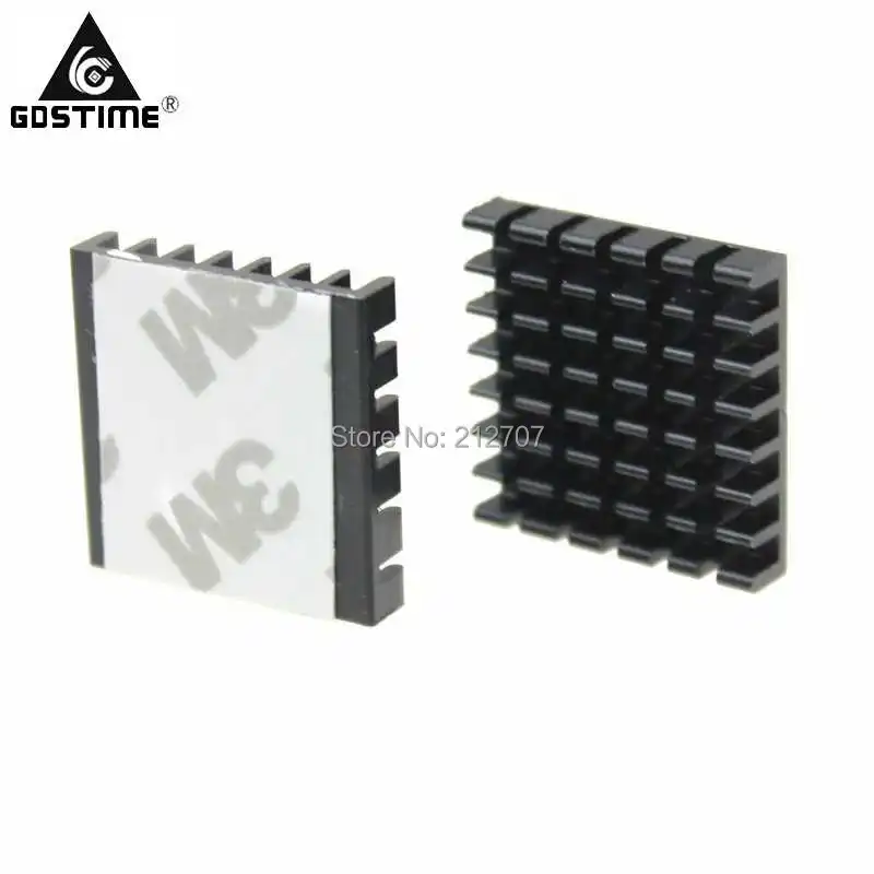 heatsink 25x25x5mm black(3)