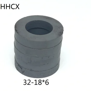 

10pcs/lot Y30 Ring Ferrite Magnet 32*6 mm Hole 18mm Permanent magnet 32mm x 6mm Black Round Speaker 32X6 mm 32-18*6