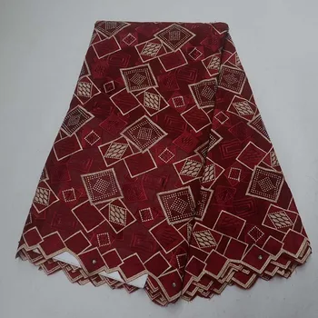 

High Quality Embroidered African Swiss Voile Lace In Switzerland For Party 2019 New Design African Dry Lace Fabric with Stones