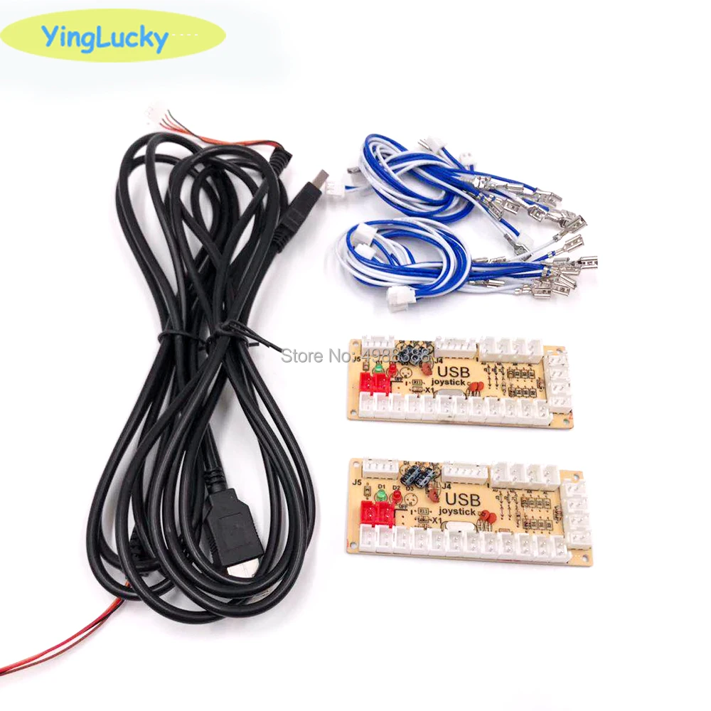 2 игрока Zero Delay Arcade DIY KIT USB энкодер ПК для джойстика 4 стороннего и 8 ZIPPY мм