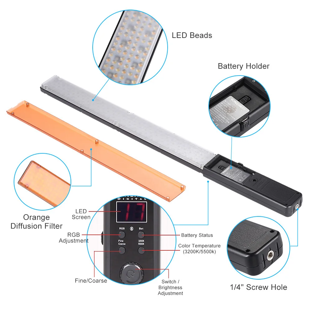 YONGNUO-YN360-Handheld-LED-Video-Light-3200k-5500k-RGB-Colorful-Photo-LED-light-yn-360-wand (4)