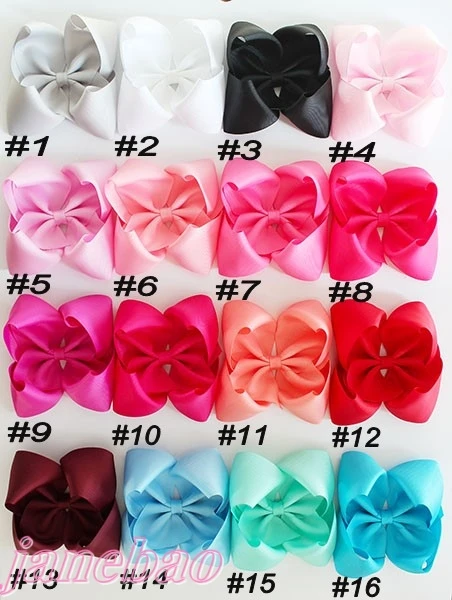 

free shipping 2017 Newests 30pcs 5.5-6'' ABC hair bows Boutique hair bows solid big hair bows girl hair accessories