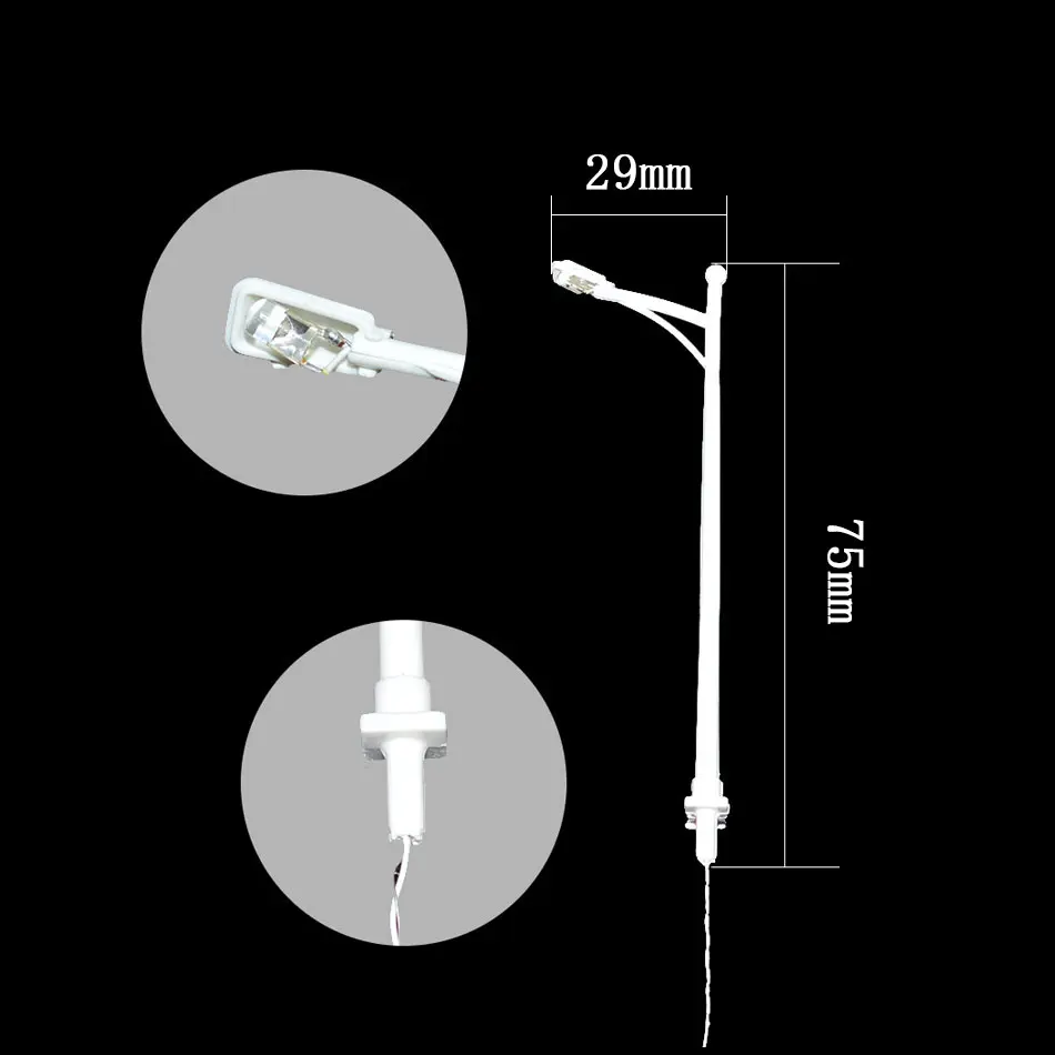 Модель ламп пластиковая модель уличного фонаря N масштаб 1:150 модель уличного фонаря с проводами и лампами