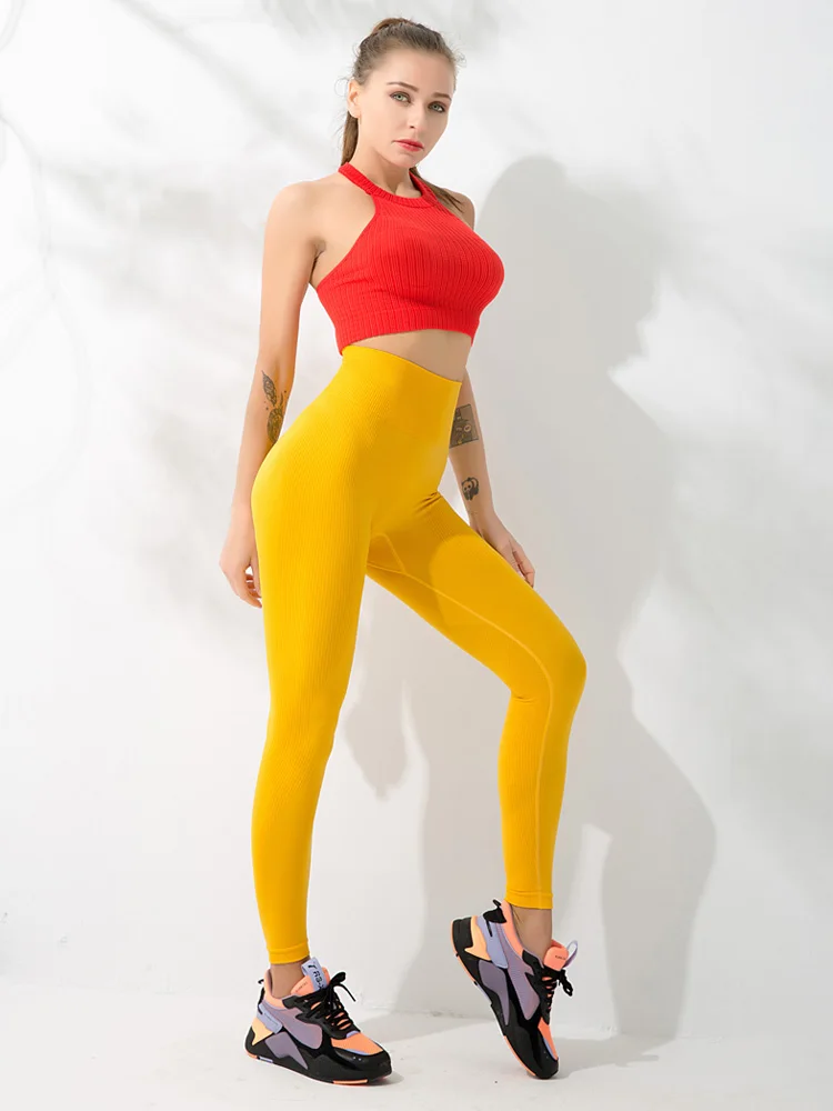 

Diwish Yoga Pants High Waist Seamless Leggings Slim Fit Sports Leggings Women Yoga Pants Energy Gym Girl Leggings 2 Colors