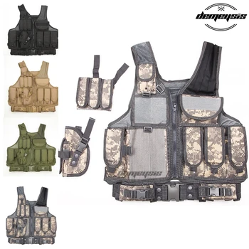 

Military Hunting Vests Outdoor Wargame CS Tactical Vest with Mag Pouches for Airsoft Shooting Paintball Molle Vest