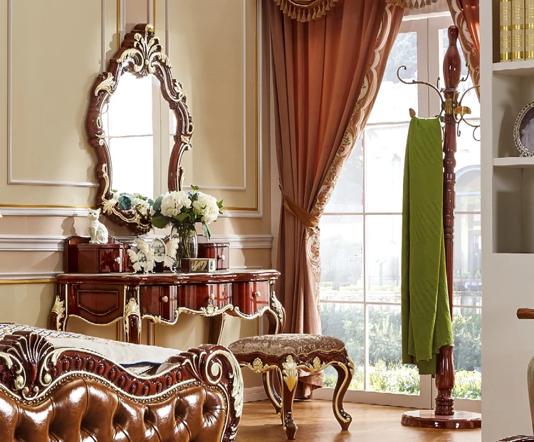 Latest double leather indian wooden box bed design in wood from foshan procare - 6028