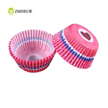 100 шт. Торт лайнер торт случай булочки Луна Box Бумага коробка Кубок торт декоратор Инструмент Кухонные принадлежности милый торт чашки коробки