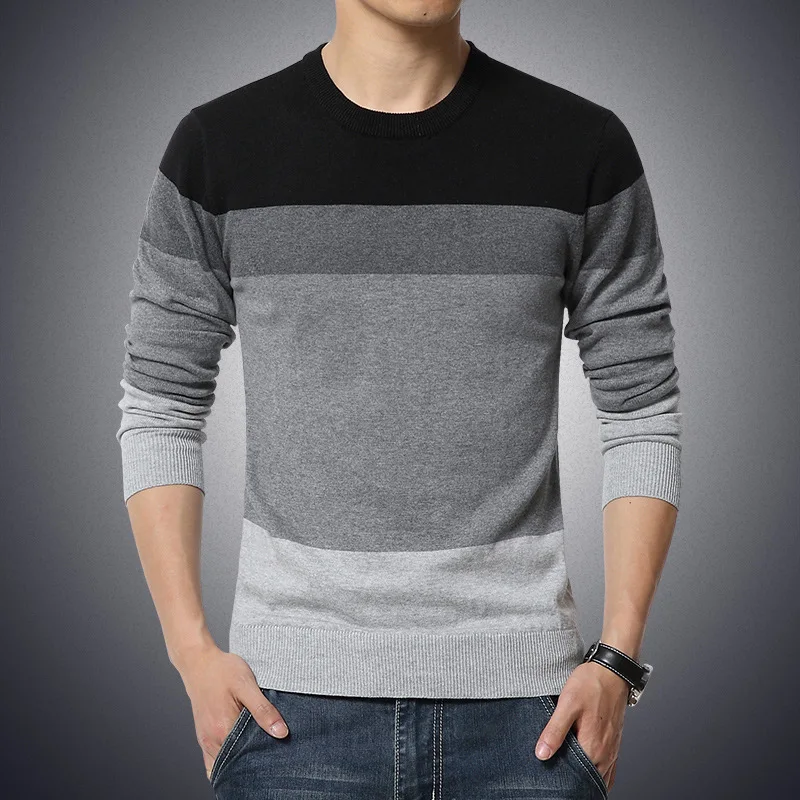 2019 الربيع الخريف عارضة الرجال سترة س الرقبة مخطط سليم صالح Knittwear رجل البلوزات البلوفرات البلوز الرجال سحب أوم M-5XL