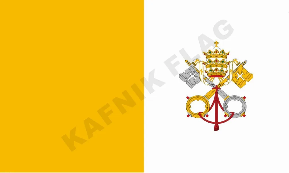 Кафник пользовательский ватиканский флаг 14*21 см/60*90 см/150x90 см (3x5FT) /192*288