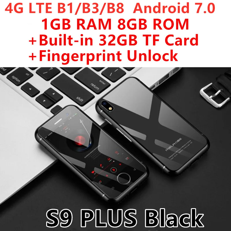 Смартфон Melrose S9P S9X S9 Plus, 2,5 дюймов, Android 6,0, четыре ядра, 1G+ 8 GB, Bluetooth Камера, 1000 мАч, WiFi, мини карманные сотовые телефоны - Цвет: S9 PLUS Black 32GB