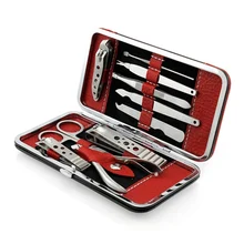 10 шт./компл. маникюрные инструменты для ногтей комплект ногтей машинка для стрижки волос, пинцет для выщипывания, Ножи чехол для лака для ногтей, инструменты