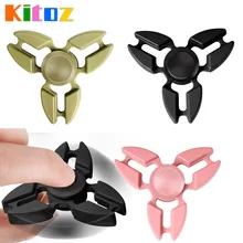 Металлический сплав потрогать палец Спиннер Tri Spinner Краб Спиннер алюминиевый ручной вращающийся Топ Анти Стресс беспокойство игрушка гироскоп для повседневного использования