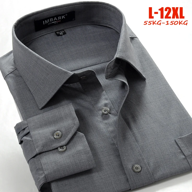 Мужские рубашки большого размера 10xl 11xl 12xl хлопок полиэстер деловые мужские с