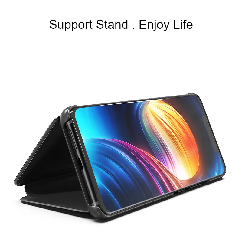 Зеркальный смарт чехол для Huawei Mate 20 Pro Nova 3i P10 Plus P умный кожаный флип Honor 8X Max Note 10 Play