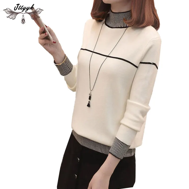 

2019 Newest turtleneck winter knitted sweater Women Tops loose Large size pullover female Soft warm autumn casual jumper LJ469