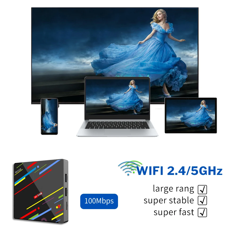 Deelife Android 8.1 Smart TV BOX with 4GB RAM & 32GB/64GB ROM 4K Ultra HD Mini Media Player IPTV Global Version Set Top Box