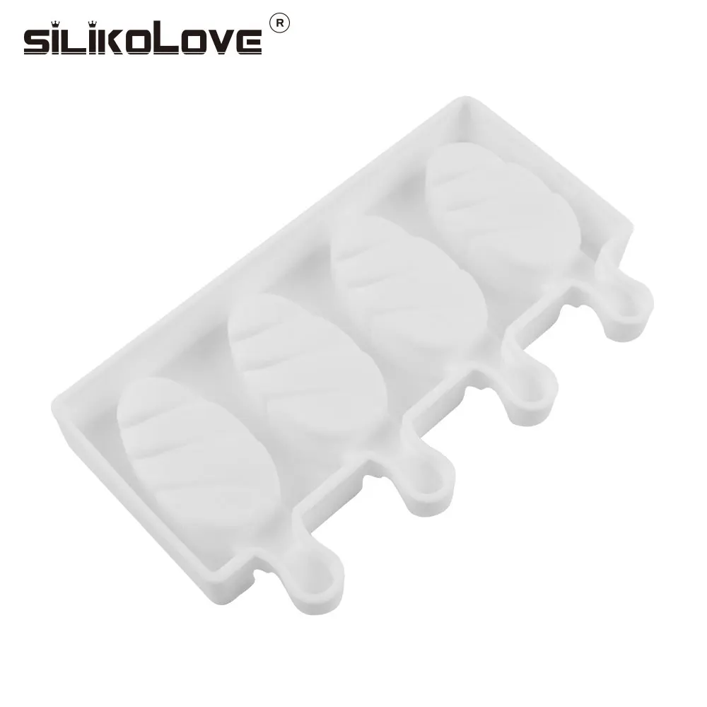 Силиконовая форма для мороженого с 4 полостями SILIKOLOVE палочки кухонные