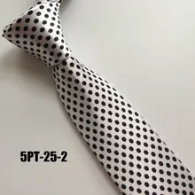 5 см модный мужской узкий галстук стильное платье рубашка галстук белый с черными маленькими пятнами
