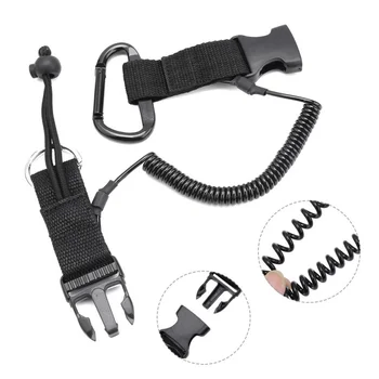 

Nylon Buckle Retractable Waterproof Lanyard Elastic Durable Coil Scuba Diving Camera Quick Release Buckled Dive Photo Accessorie