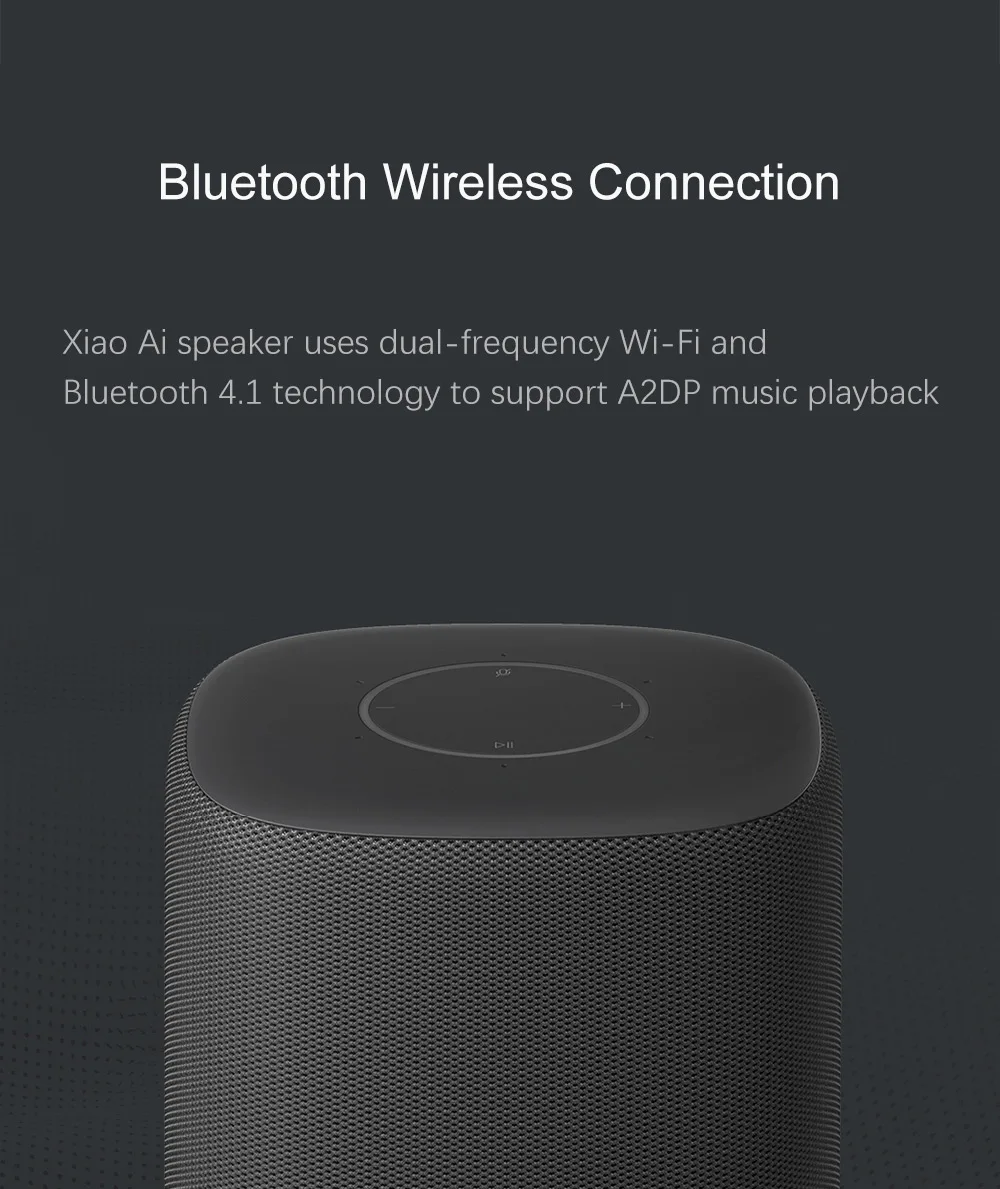 Xiaomi Xiaoai HD умная колонка с Bluetooth AI Bass сабвуфер музыкальный плеер Xiao Ai приложение взаимодействие голосовой динамик 6 шт. микрофон
