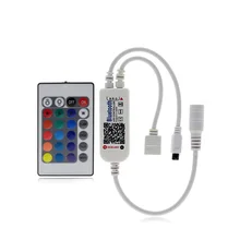 DC 5V 12V 24V Mini Bluetooth  WiFi LED RGB  RGBW Controller iOS Android APP 24Key IR Remote Controler for 3528 5050 LED Strip