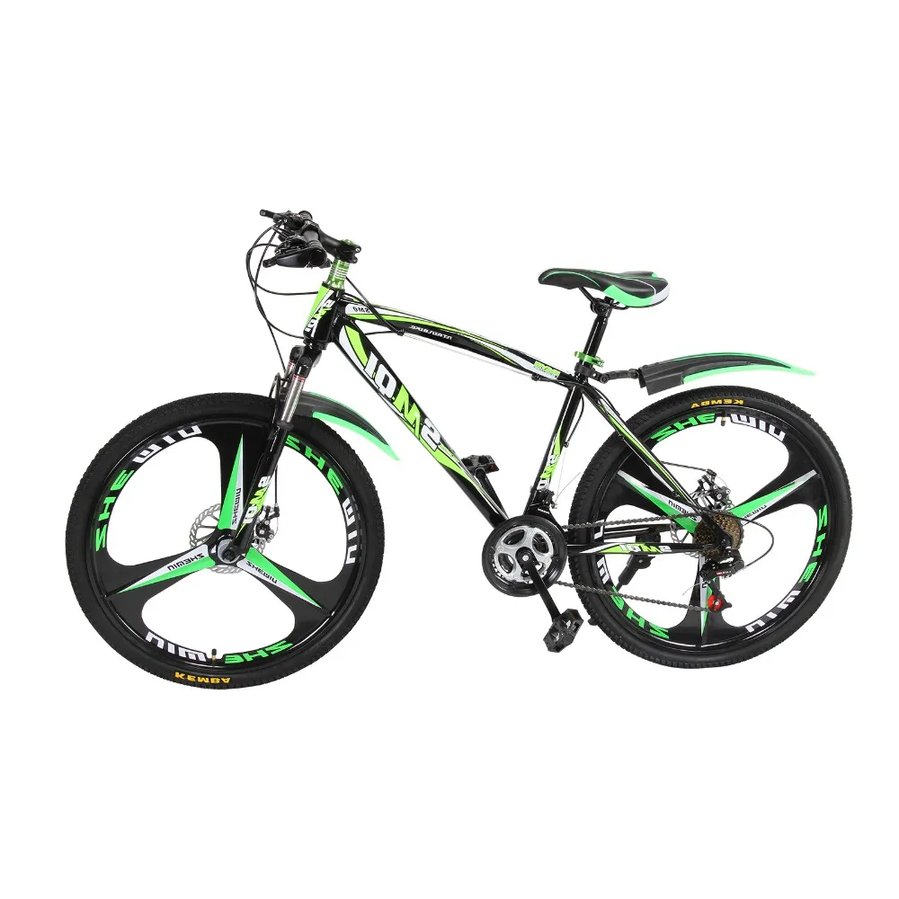 Perfect RU Black mountain bike 21 Speeds 26"aluminum alloy folding variable speed cycling double vibration damping brakes+2-1 Baby Seat 10