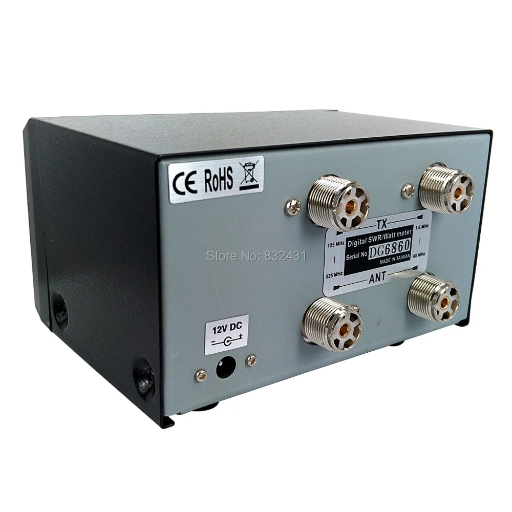DG-503 Nissei LCD Digital SWR Watt Wave Ratio Meter 1.6-60MHz /125