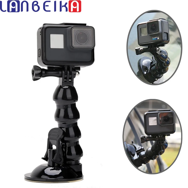 

LANBEIKA Jaws Flex Car Suction Cup Flexible Gooseneck Mount Holder for GoPro Hero 6 5 4 3+ SJCAM SJ4000 SJ5000 SJ6 SJ7 SJ8 YI