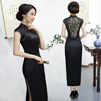 

New Arrival Chinese Style Long Cheongsam Fashion Summer Women's Rayon Dress Elegant Qipao Vestidos Size S M L XL XXL XXXL 72899