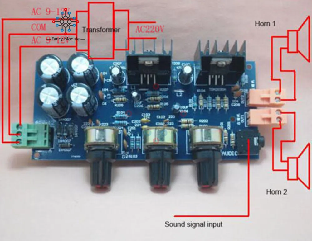 2x18 Вт TDA2030A DIY Kit 2,0 Двухканальная аудио Плата усилителя мощности